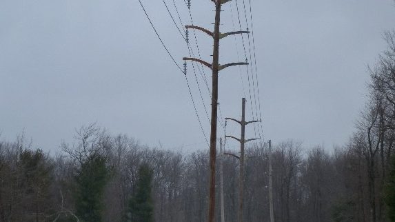 High Tension Power Lines criss crossed the watershed